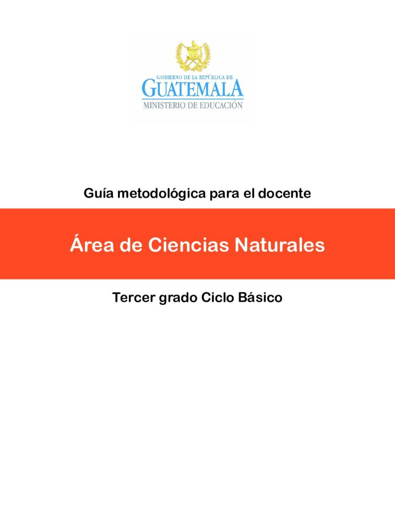 thumbnail of 33. Guía Docente Ciencias Naturales 3o básico