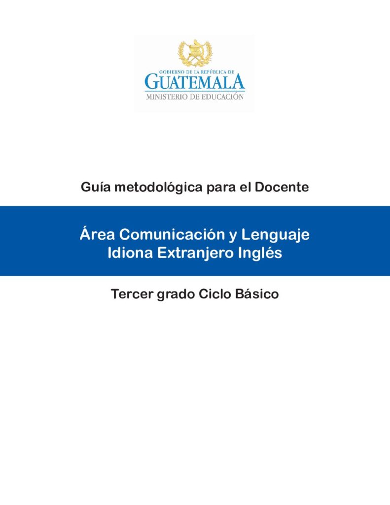 thumbnail of 30. Guía del Docente Comunicación y Lenguaje Idioma Extranjero 3o básico